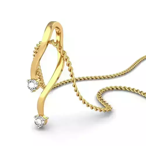 Gold Pendant With Diamonds 214