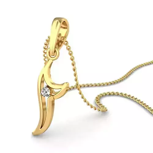 Gold Pendant With Diamonds 215