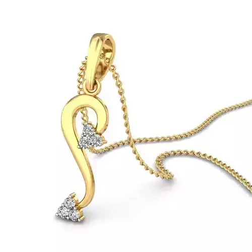 Gold Pendant With Diamonds 216