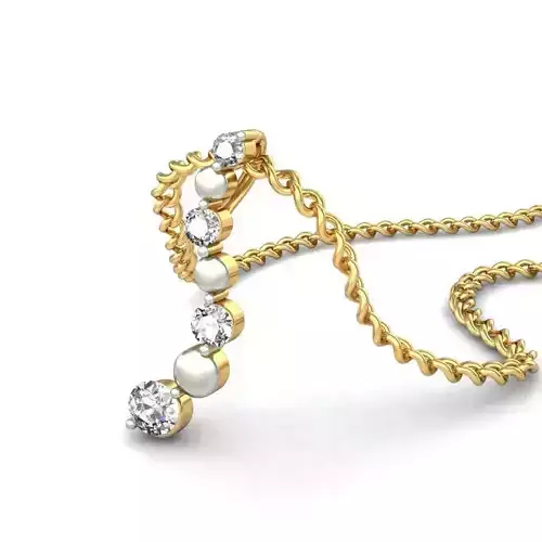 Gold Pendant With Diamonds 217