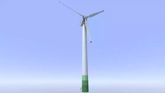 Wind power plant - seamless textures - mid poly