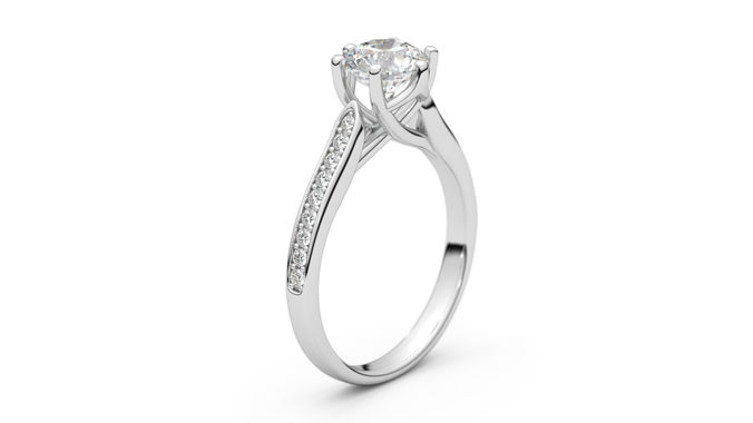Engagement ring 3D print model