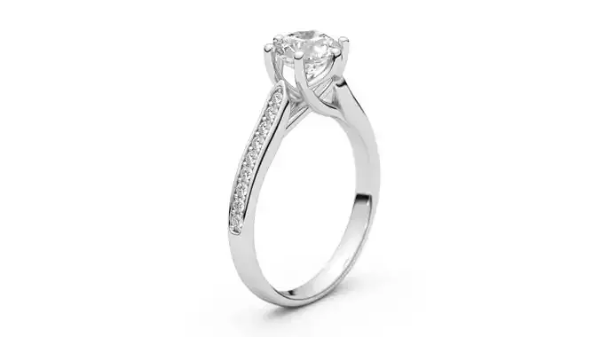 Engagement ring 3D print model