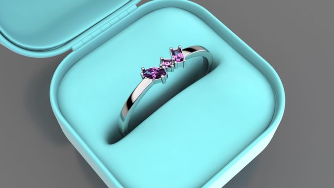 Engagement ring Free 3D print model