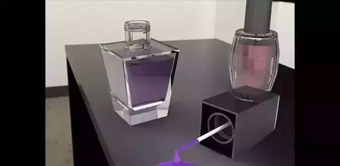 Nail polish bottles Free 3D model