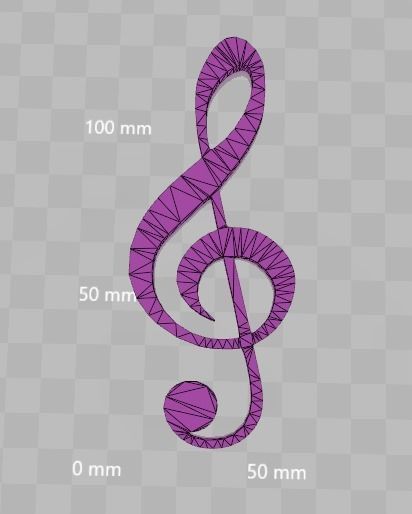 Key of sol  3D print model_1