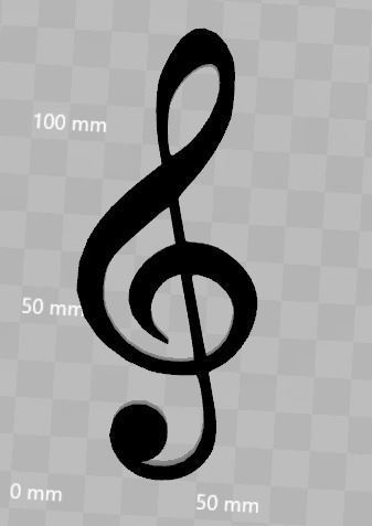 Key of sol  3D print model_2