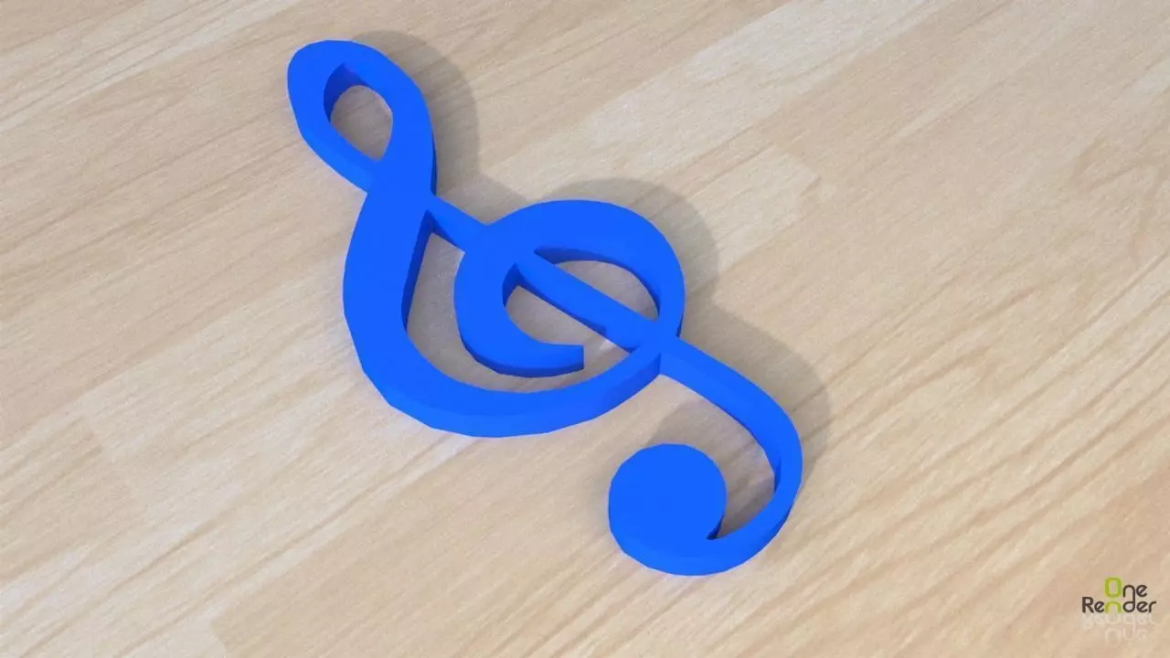 Key of sol  3D print model_0