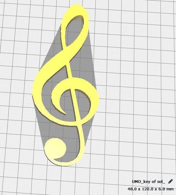 Key of sol  3D print model_5