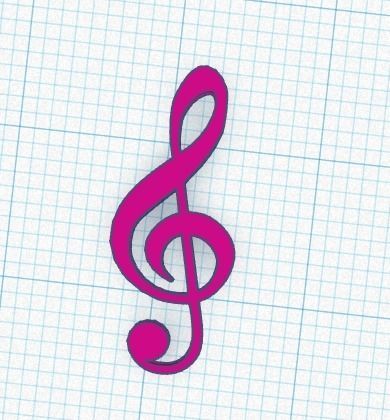 Key of sol  3D print model_3