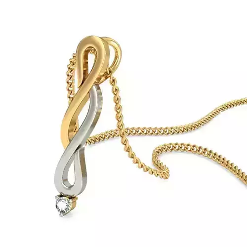 Multi Metal Pendant With Diamonds 5