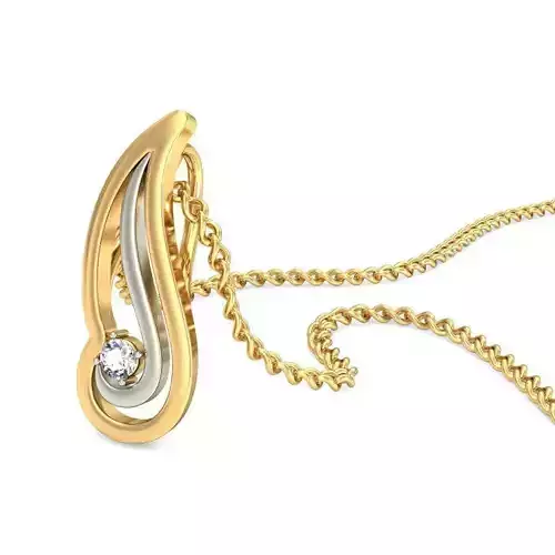 Multi Metal Pendant With Diamonds 7