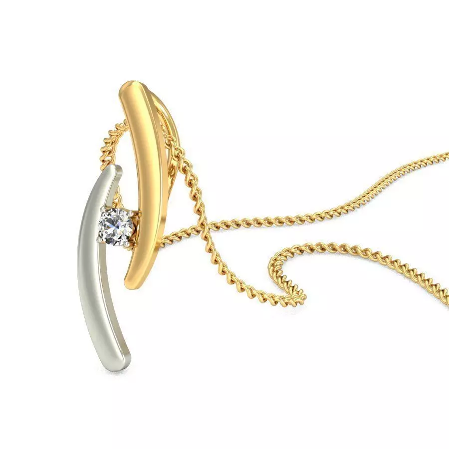 Multi Metal Pendant With Diamonds 8 3D print model