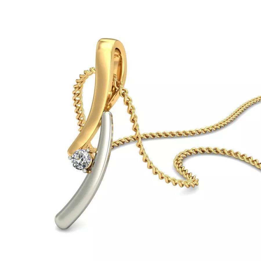 Multi Metal Pendant With Diamonds 9 3D print model