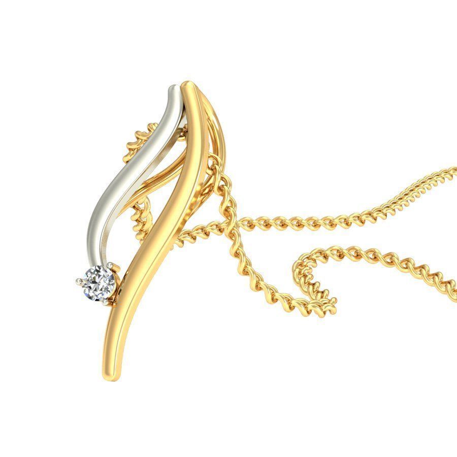 Multi Metal Pendant With Diamonds 10 3D print model_7