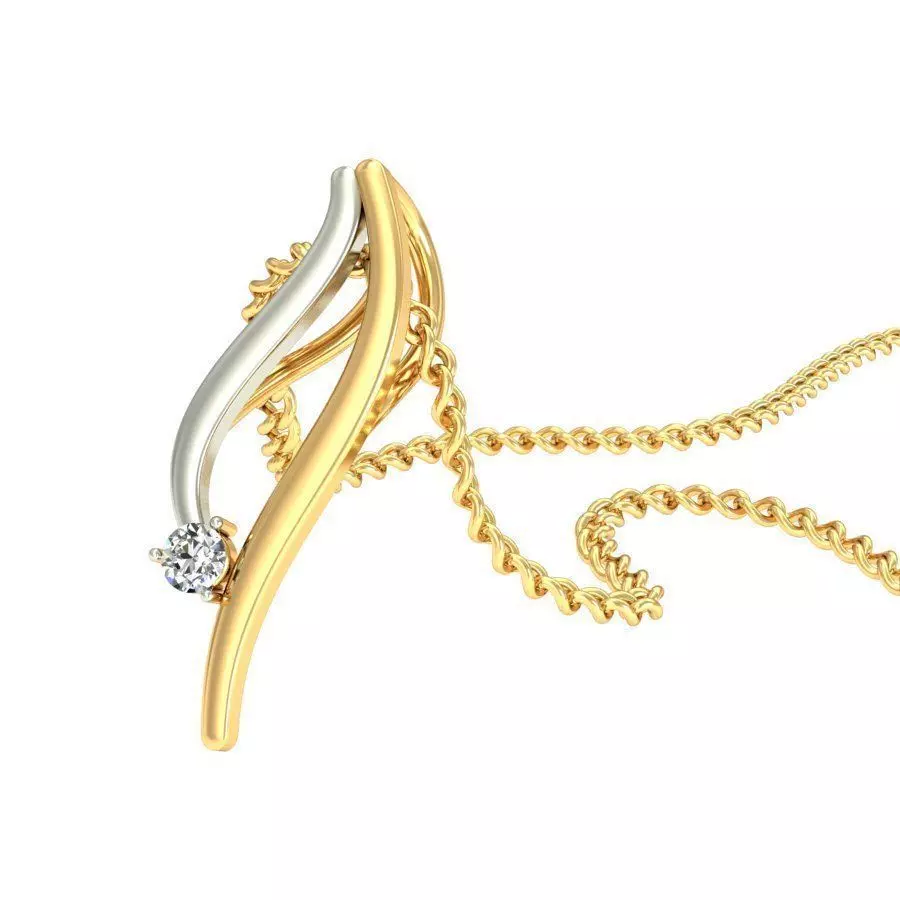 Multi Metal Pendant With Diamonds 10 3D print model_0