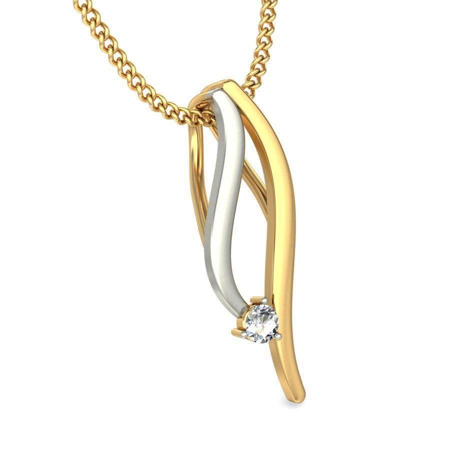 Multi Metal Pendant With Diamonds 10 3D print model_5
