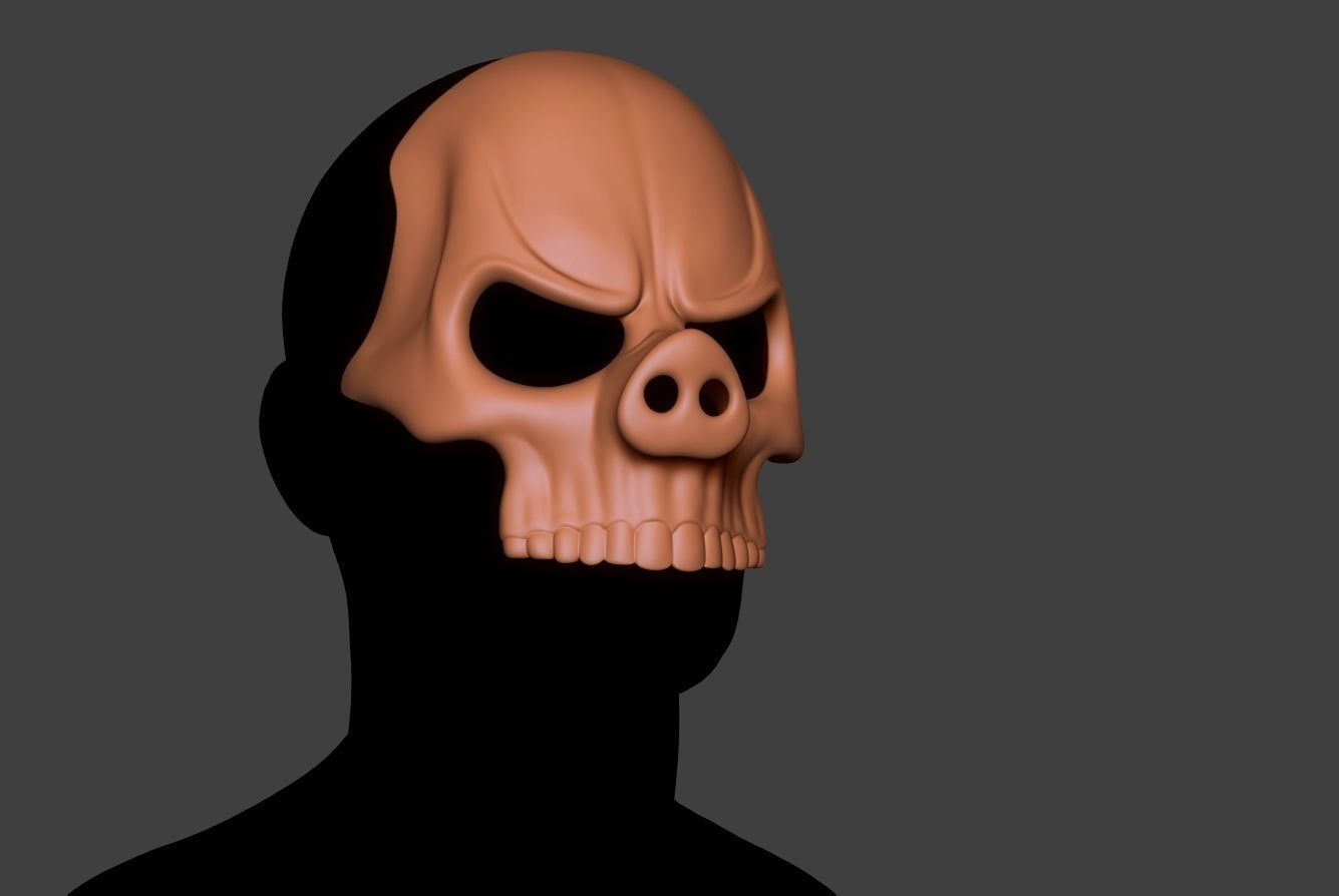 Skull Mask 5 3D print model_5
