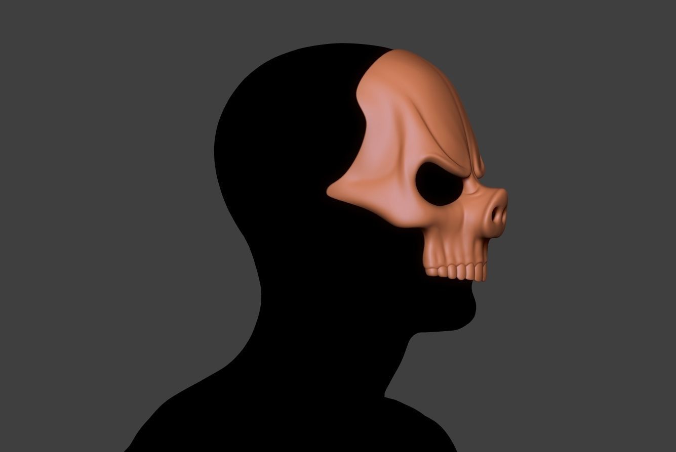 Skull Mask 5 3D print model_3