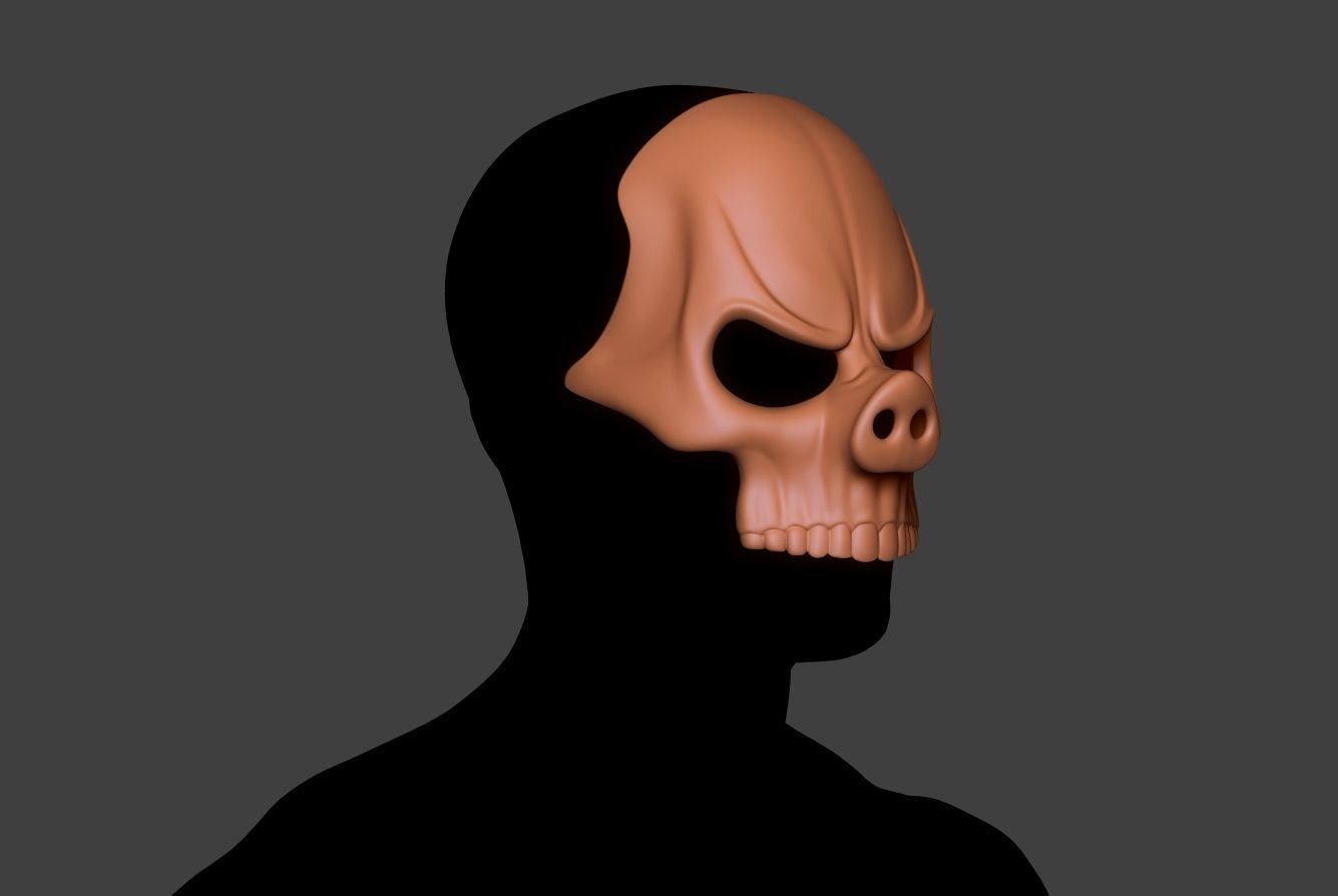 Skull Mask 5 3D print model_2