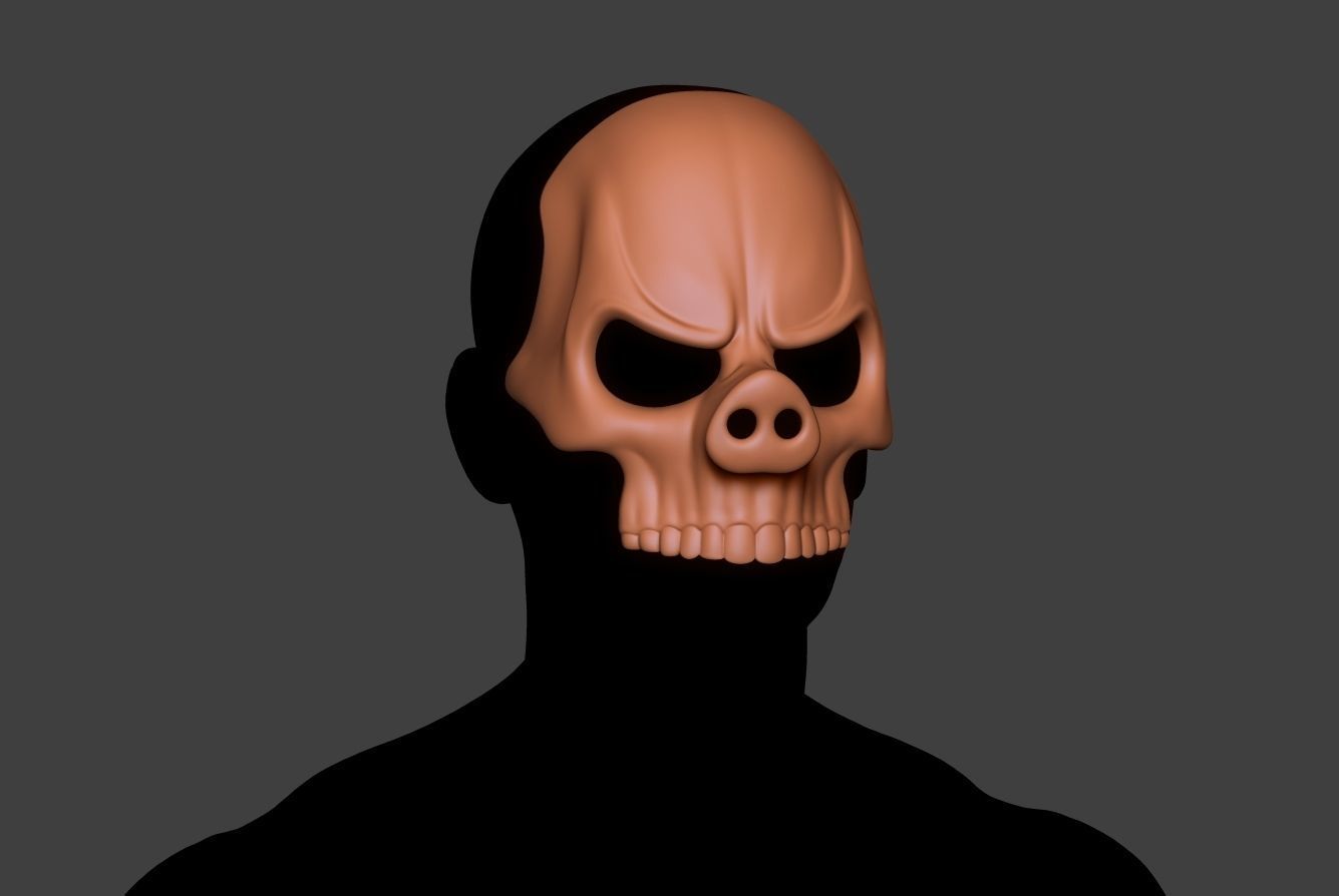 Skull Mask 5 3D print model_1