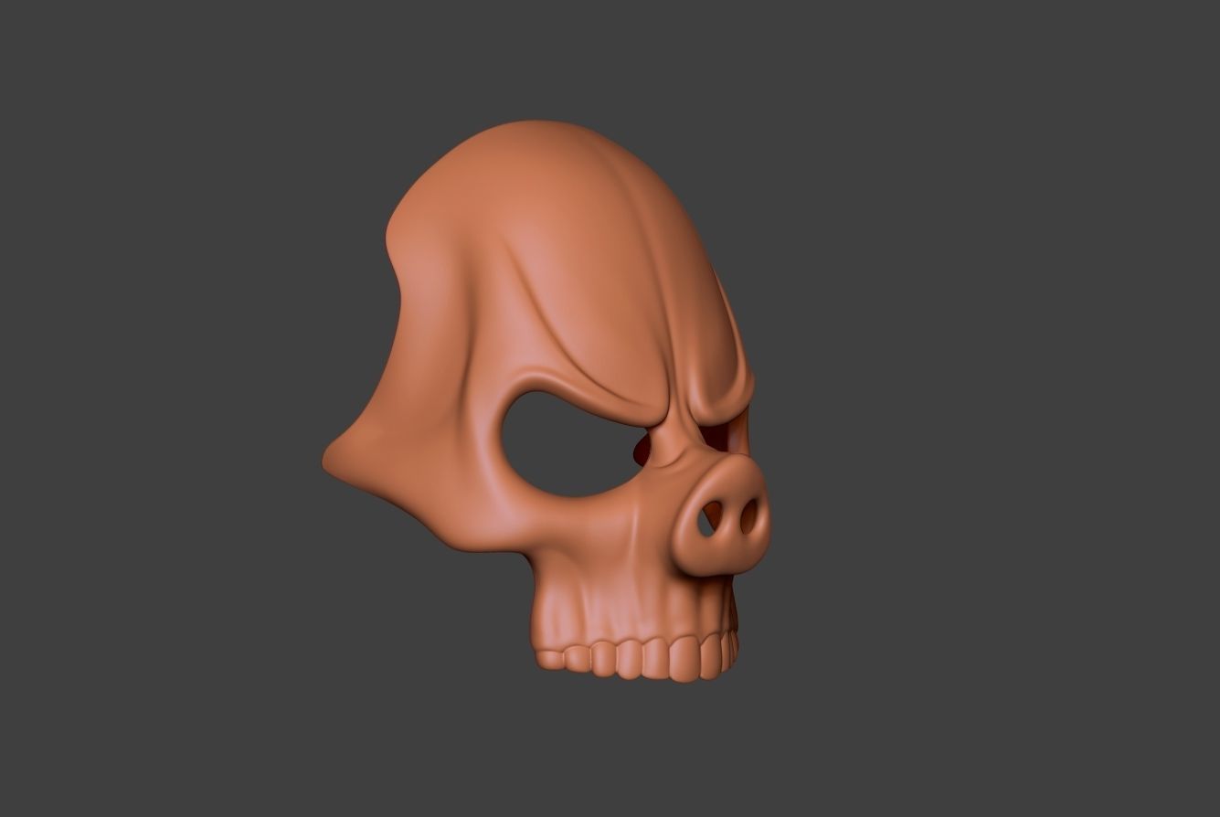 Skull Mask 5 3D print model_7
