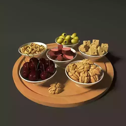 plate with snacks