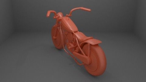 Chopper Motorcycle 3D print model_6
