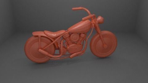 Chopper Motorcycle 3D print model_12