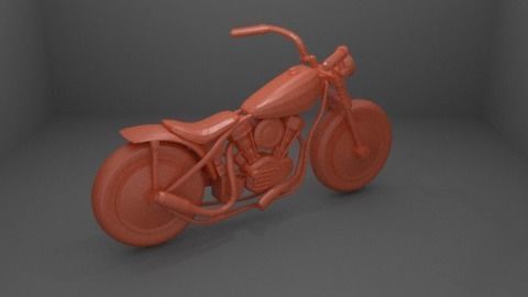Chopper Motorcycle 3D print model_11