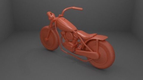 Chopper Motorcycle 3D print model_5