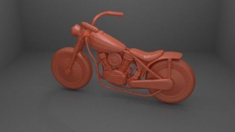 Chopper Motorcycle 3D print model_4