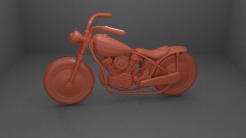 Chopper Motorcycle 3D print model_3