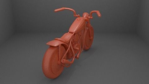 Chopper Motorcycle 3D print model_9