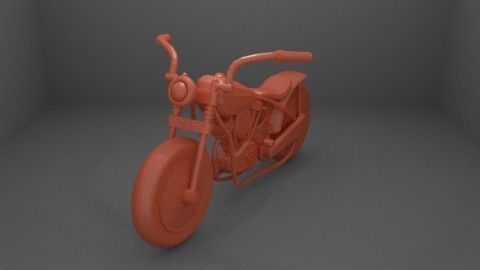 Chopper Motorcycle 3D print model_19
