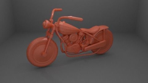 Chopper Motorcycle 3D print model_2