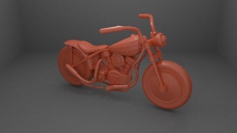 Chopper Motorcycle 3D print model_14
