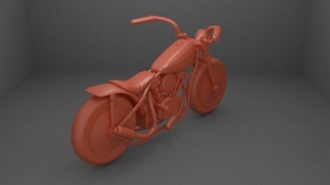 Chopper Motorcycle 3D print model_10