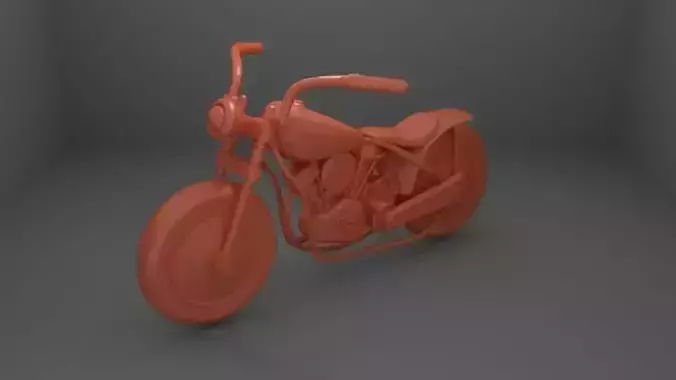Chopper Motorcycle 3D print model