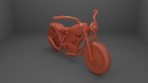 Chopper Motorcycle 3D print model_15