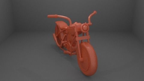 Chopper Motorcycle 3D print model_16