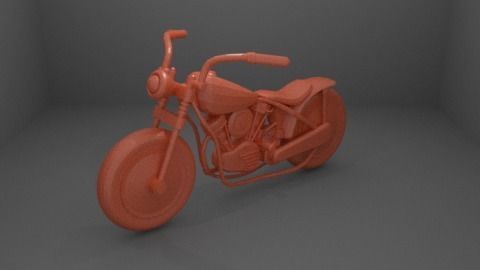 Chopper Motorcycle 3D print model_1
