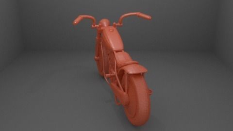 Chopper Motorcycle 3D print model_7