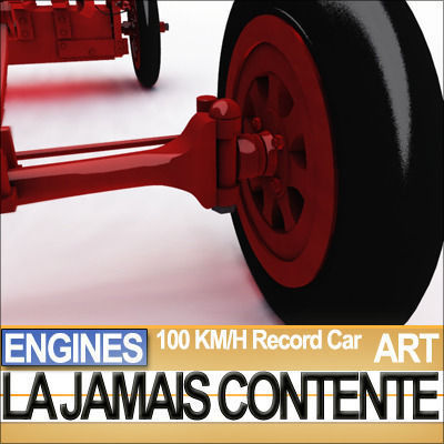 Record Car La Jamais Contente 3D model_11