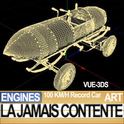 Record Car La Jamais Contente 3D model_16