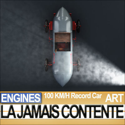 Record Car La Jamais Contente 3D model_10
