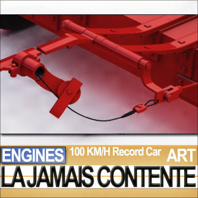 Record Car La Jamais Contente 3D model_4