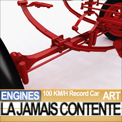 Record Car La Jamais Contente 3D model_5