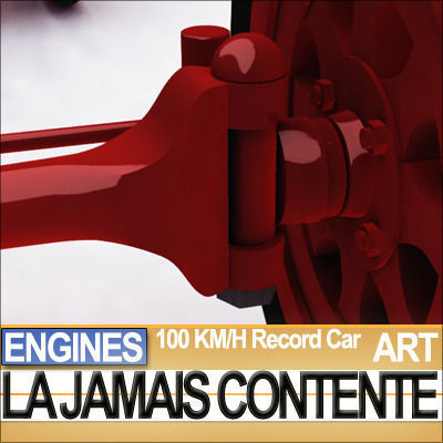Record Car La Jamais Contente 3D model_6