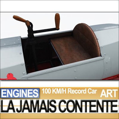 Record Car La Jamais Contente 3D model_7